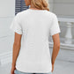 Eyelet Surplice Short Sleeve T-Shirt