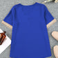 Contrast V-Neck Blouse