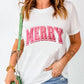 MERRY Round Neck Short Sleeve T-Shirt