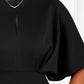 Plus Size Ruched Round Neck Half Sleeve Blouse