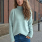 Solid Color Turtleneck Long Sleeve Sweater