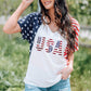 USA V-Neck Short Sleeve T-Shirt