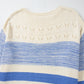 Contrast Round Neck Long Sleeve Sweater