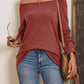 Off-Shoulder Long Sleeve T-Shirt