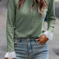 Lace Detail Round Neck Long Sleeve T-Shirt