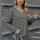 Striped Round Neck Long Sleeve T-Shirt