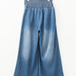 Smocked Wide Leg Jeans