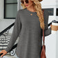 Decorative Button Round Neck T-Shirt
