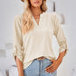 Notched Roll-Tab Sleeve T-Shirt