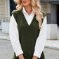 Side Slit V-Neck Sweater Vest