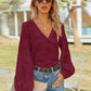 V-Neck Long Sleeve Blouse