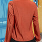 Notched Neck Long Sleeve Top