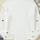 Heart Sequin Round Neck Long Sleeve Sweater