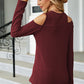 Round Neck Cold Shoulder T-Shirt
