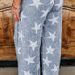 Drawstring Star Wide Leg Jeans