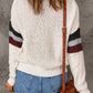 Contrast Dropped Shoulder Long Sleeve Sweater