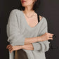 V-Neck Dropped Shoulder Sweater