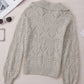 Hollow Out Johnny Collar Sweater