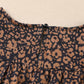 Plus Size Printed Smocked Butterfly Sleeve Blouse