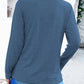 Crisscross V-Neck Long Sleeve T-Shirt