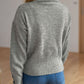 Front Slit Decorative Button Turtleneck Sweater