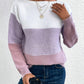 Color Block Boat Neck Sweater