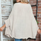 Round Neck Batwing Sleeve Sweater