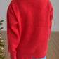 Reindeer Round Neck Long Sleeve Sweater