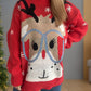 Reindeer Round Neck Dropped Shoulder Sweater