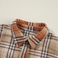 Plaid Snap Down Dropped Shoulder Shacket