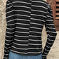 Full Size Striped Round Neck Puff Sleeve T-Shirt