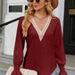 V-Neck Flounce Sleeve T-Shirt