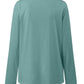 Ruched Round Neck Long Sleeve T-Shirt