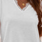 Lace Detail V-Neck T-Shirt