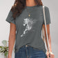 Horse Round Neck Short Sleeve T-Shirt