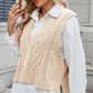 Cable-Knit V-Neck Sweater Vest