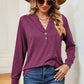 Notched Long Sleeve T-Shirt
