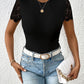 Lace Backless Round Neck Bodysuit