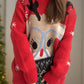 Reindeer Round Neck Dropped Shoulder Sweater