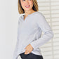 Notched Long Sleeve T-Shirt