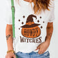 HOWDY WITCHES Round Neck Short Sleeve T-Shirt