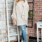Round Neck Batwing Sleeve Sweater