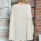 Round Neck Batwing Sleeve Sweater
