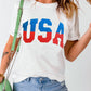 USA Round Neck Short Sleeve T-Shirt