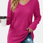 V-Neck Long Sleeve T-Shirt