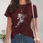 Horse Round Neck Short Sleeve T-Shirt