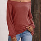 Off-Shoulder Long Sleeve T-Shirt