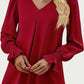 V-Neck Flounce Sleeve Top