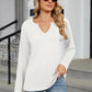 Notched Long Sleeve T-Shirt