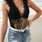 Lace Backless V-Neck Sleeveless Bodysuit